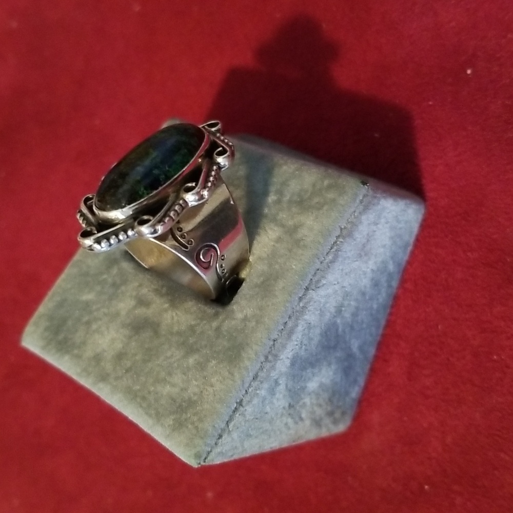 Silver and Jasper stone Ring - Picture 2 of 11